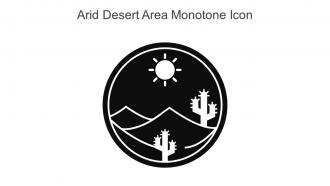 Arid Desert Area Monotone Icon In Powerpoint Pptx Png And Editable Eps Format