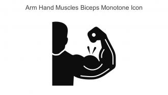Arm Hand Muscles Biceps Monotone Icon In Powerpoint Pptx Png And Editable Eps Format