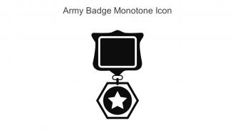 Army Badge Monotone Icon In Powerpoint Pptx Png And Editable Eps Format