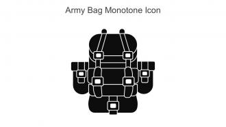Army Bag Monotone Icon In Powerpoint Pptx Png And Editable Eps Format