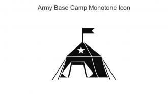 Army Base Camp Monotone Icon In Powerpoint Pptx Png And Editable Eps Format