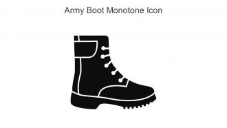 Army Boot Monotone Icon In Powerpoint Pptx Png And Editable Eps Format
