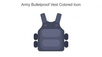 Army Bulletproof Vest Colored Icon In Powerpoint Pptx Png And Editable Eps Format