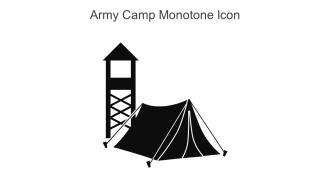 Army Camp Monotone Icon In Powerpoint Pptx Png And Editable Eps Format