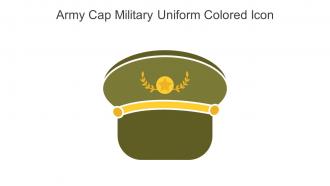 Army Cap Military Uniform Colored Icon In Powerpoint Pptx Png And Editable Eps Format