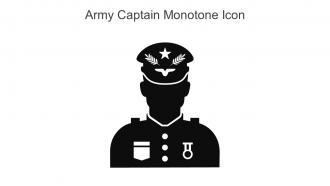 Army Captain Monotone Icon In Powerpoint Pptx Png And Editable Eps Format