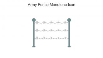 Army Fence Monotone Icon In Powerpoint Pptx Png And Editable Eps Format