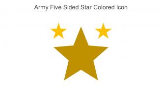 Army Five Sided Star Colored Icon In Powerpoint Pptx Png And Editable Eps Format