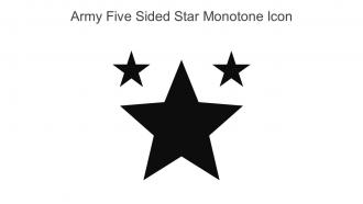Army Five Sided Star Monotone Icon In Powerpoint Pptx Png And Editable Eps Format