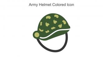 Army Helmet Colored Icon In Powerpoint Pptx Png And Editable Eps Format