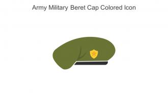 Army Military Beret Cap Colored Icon In Powerpoint Pptx Png And Editable Eps Format
