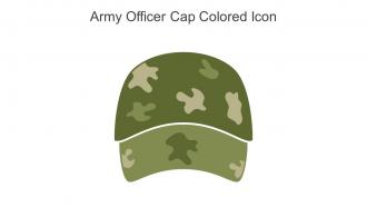 Army Officer Cap Colored Icon In Powerpoint Pptx Png And Editable Eps Format