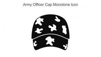 Army Officer Cap Monotone Icon In Powerpoint Pptx Png And Editable Eps Format