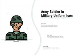 Army soldier in military uniform icon