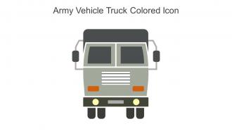 Army Vehicle Truck Colored Icon In Powerpoint Pptx Png And Editable Eps Format