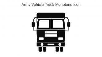 Army Vehicle Truck Monotone Icon In Powerpoint Pptx Png And Editable Eps Format