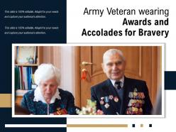 Army veteran wearing awards and accolades for bravery