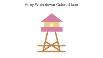 Army Watchtower Colored Icon In Powerpoint Pptx Png And Editable Eps Format