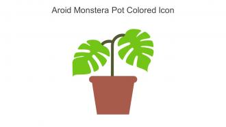 Aroid Monstera Pot Colored Icon In Powerpoint Pptx Png And Editable Eps Format