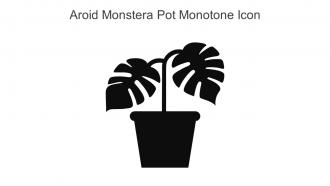 Aroid Monstera Pot Monotone Icon In Powerpoint Pptx Png And Editable Eps Format