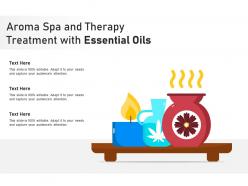Aroma spa and therapy treatment with essential oils