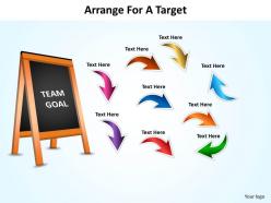 Arrange for a target with blackboard and arrows powerpoint diagram templates graphics 712