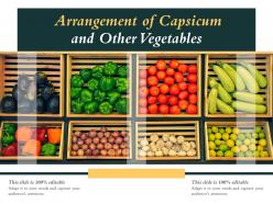 Arrangement of capsicum and other vegetables