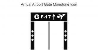 Arrival Airport Gate Monotone Icon In Powerpoint Pptx Png And Editable Eps Format