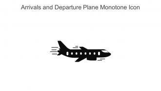 Arrivals And Departure Plane Monotone Icon In Powerpoint Pptx Png And Editable Eps Format