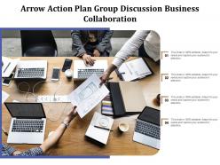 Arrow action plan group discussion business collaboration
