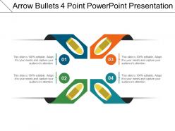 Arrow bullets 4 point powerpoint presentation
