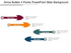 Arrow bullets 4 points powerpoint slide background