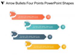 Arrow bullets four points powerpoint shapes