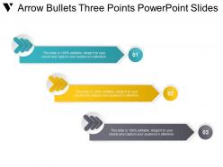 Arrow bullets three points powerpoint slides