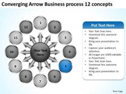 Arrow business powerpoint theme process 12 concepts cycle slides
