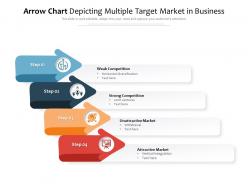Arrow chart depicting multiple target market in business