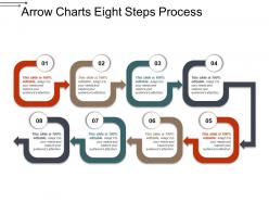 Arrow charts eight steps process