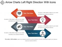 Arrow charts left right direction with icons
