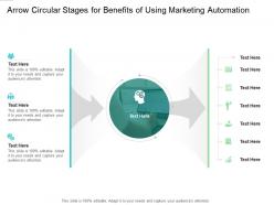 Arrow circular stages for benefits of using marketing automation infographic template