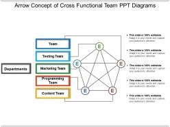 Arrow concept of cross functional team ppt diagrams