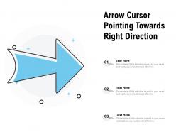 Arrow cursor pointing towards right direction