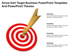 Arrow dart target business powerpoint templates and powerpoint themes