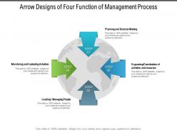 Arrow designs of four function of management process