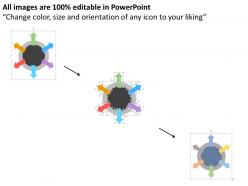 Arrow diagram for business data representation flat powerpoint design