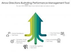 Arrow directions illustrating performance management tool