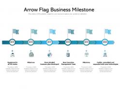 Arrow flag business milestone