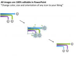Arrow flow powerpoint template slide