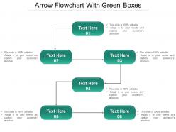 Arrow flowchart with green boxes
