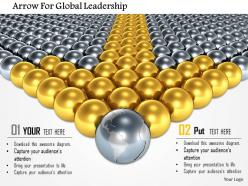 Arrow for global leadership image graphics for powerpoint