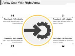 Arrow gear with right arrow